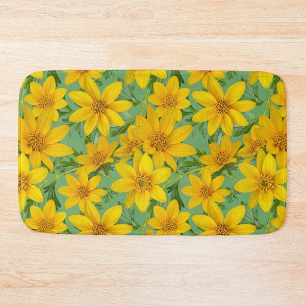 Item preview, Sunny Yellow Flowers Coreopsis on Green 6da76a designed and sold by Art in My Loft.