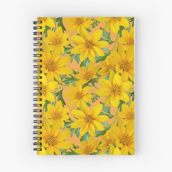 Item preview, Sunny Yellow Flowers Coreopsis on Orange f1a445 designed and sold by Art in My Loft.