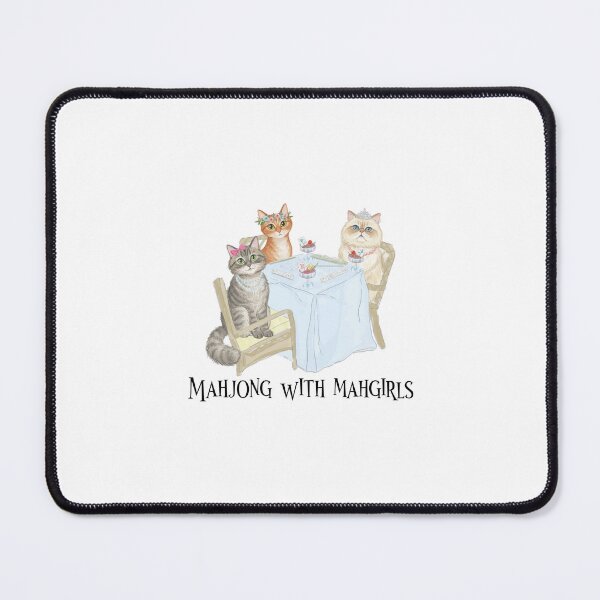 Item preview, Mahjong With Mahgirls Cats Playing Mahjong designed and sold by designclub.
