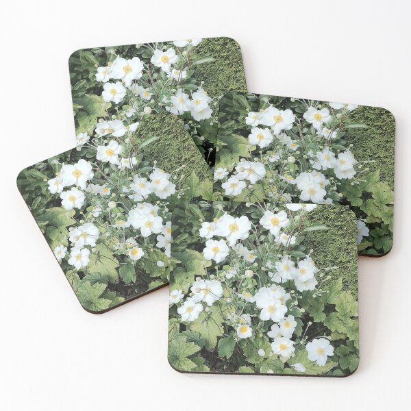 Item preview, White Japanese anemones in the garden designed and sold by PhuongVoArt.