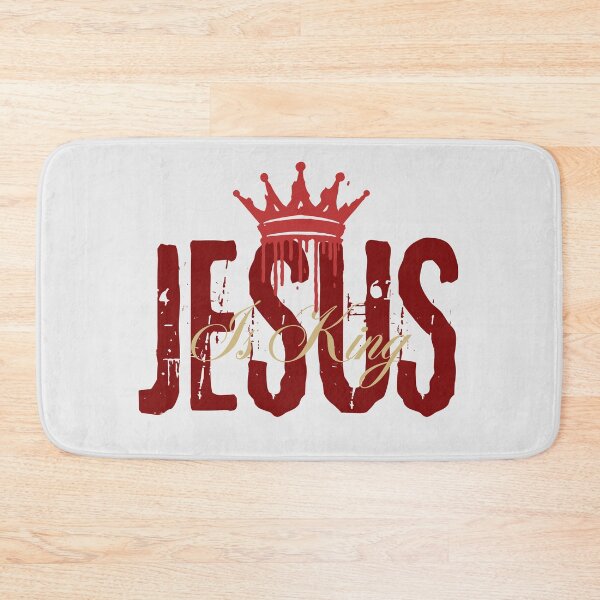 Item preview, Jesus Is King - Christian Inspirtional Quotes  - Birthday Gift Ideas - White designed and sold by Doiemacreations.