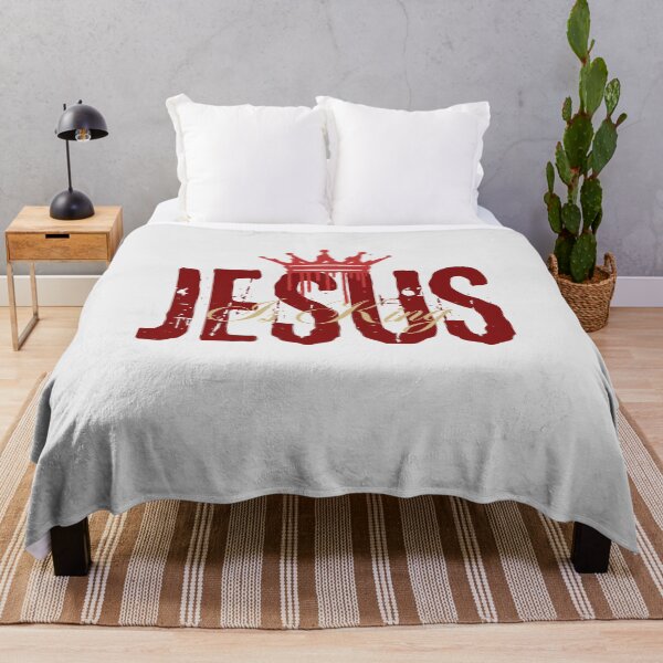 Item preview, Jesus Is King - Christian Inspirtional Quotes - Birthday Gift Ideas - White designed and sold by Doiemacreations.