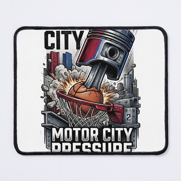 Item preview, Motor City Pressure Detroit Mechanical Basketball Art designed and sold by Pandora´s Box.