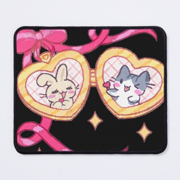 Item preview, Kawaii Bunny and Cat Heart Locket designed and sold by Nerocatish.