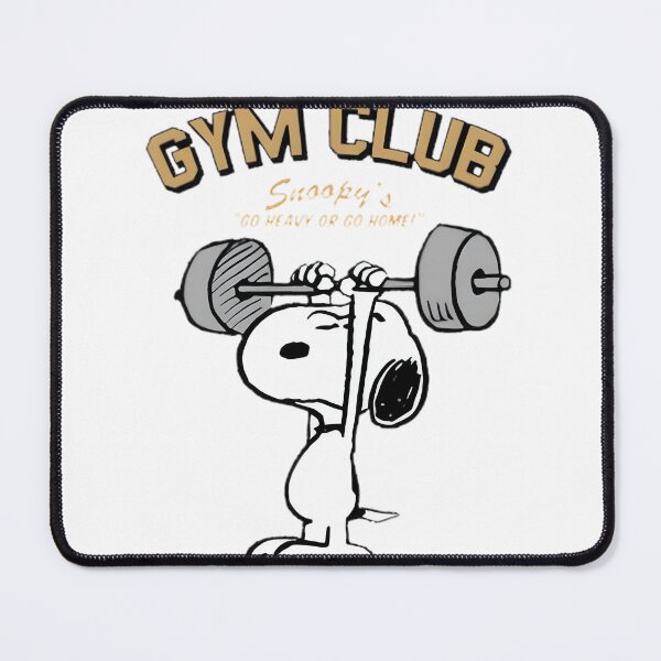 Item preview, Snoopy's Gym Club Motivational Fitness Design Go Heavy or Go Home designed and sold by Rubpp.
