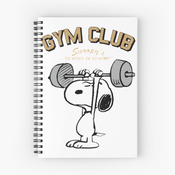 Item preview, Snoopy's Gym Club Motivational Fitness Design Go Heavy or Go Home designed and sold by Rubpp.