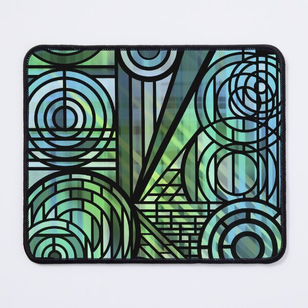 Item preview, Blue Ocean Stained Glass Geometric Design designed and sold by JayMakesTiktok.