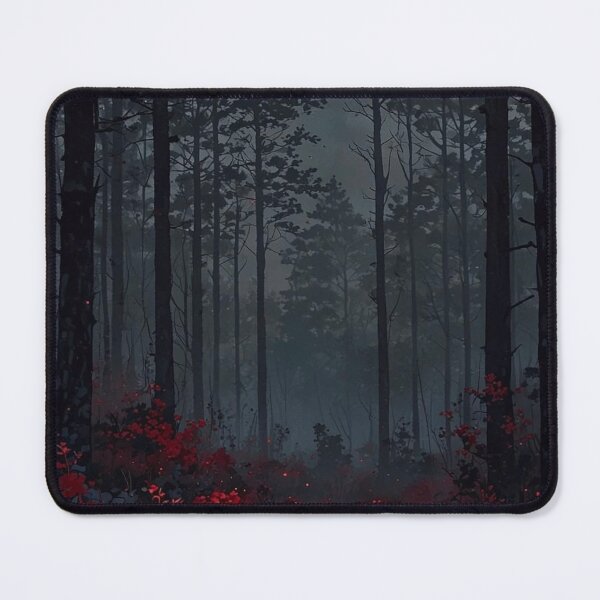 Item preview, Eerie Crimson Blood Moon Over Dark Forest — Spooky Gothic Night Sky designed and sold by LYAN-STORE.