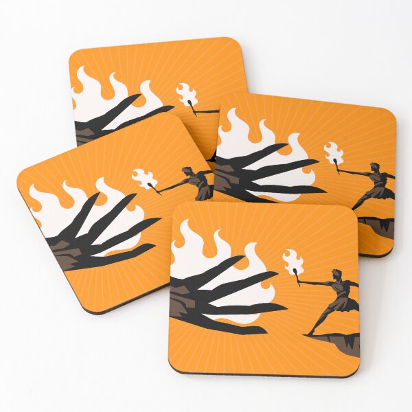 Item preview, prometheus hand giving fire to humanity in greek mythology designed and sold by matintheworld ( delcarmat ).