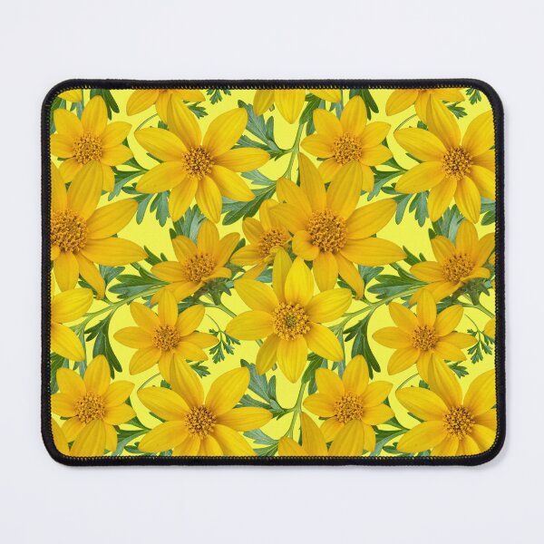 Item preview, Sunny Yellow Flowers Coreopsis on Yellow f9f949 designed and sold by Art in My Loft.