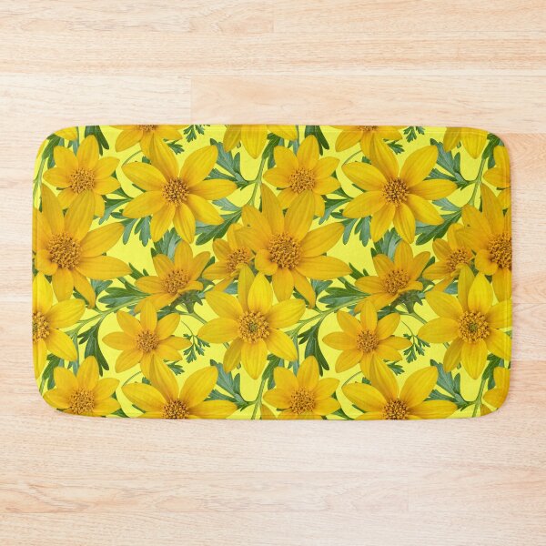 Item preview, Sunny Yellow Flowers Coreopsis on Yellow f9f949 designed and sold by Art in My Loft.