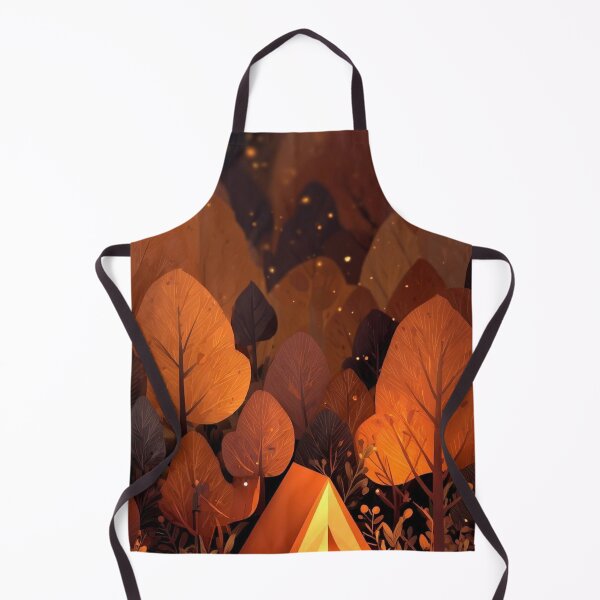 Item preview, Cozy Autumn Camping Night with Tent and Campfire — Warm Forest Fireflies Art designed and sold by LYAN-STORE.