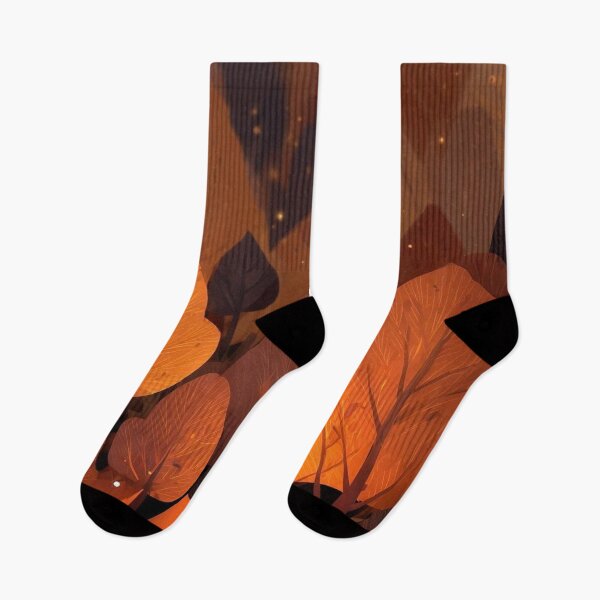 Item preview, Cozy Autumn Camping Night with Tent and Campfire — Warm Forest Fireflies Art designed and sold by LYAN-STORE.