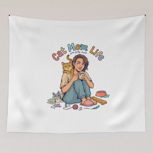 Item preview, Cat Mom Life Humor designed and sold by NiftyWrx.