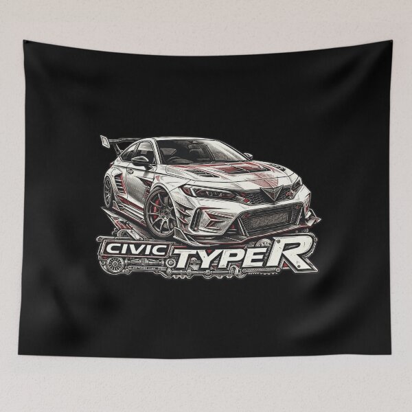 Item preview, Honda Civic Type R Racing Design, Type R Performance Car Artwork, Honda Racing Graphic, JDM Sport Compact, Japanese Performance Car, Track Car Gift, Honda Enthusiast Art designed and sold by Typologystudios.
