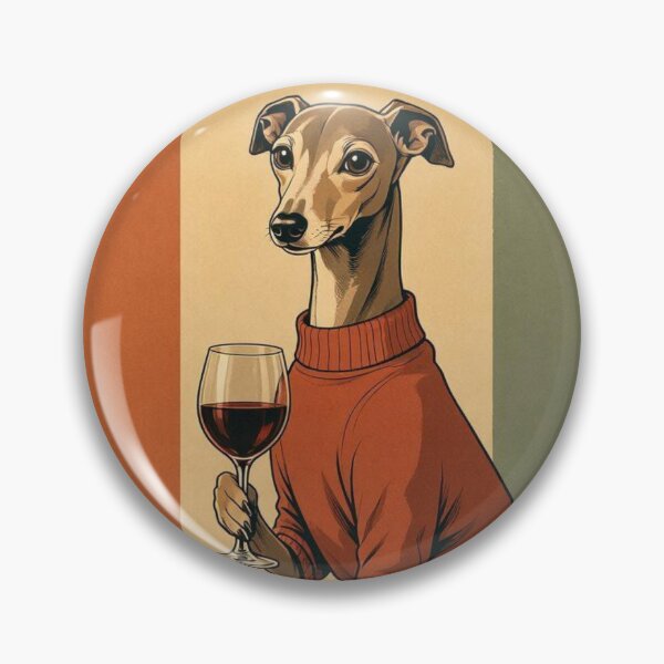 Item preview, Sophisticated Greyhound Drinking Wine Vintage Poster designed and sold by ShieldRockPrints.
