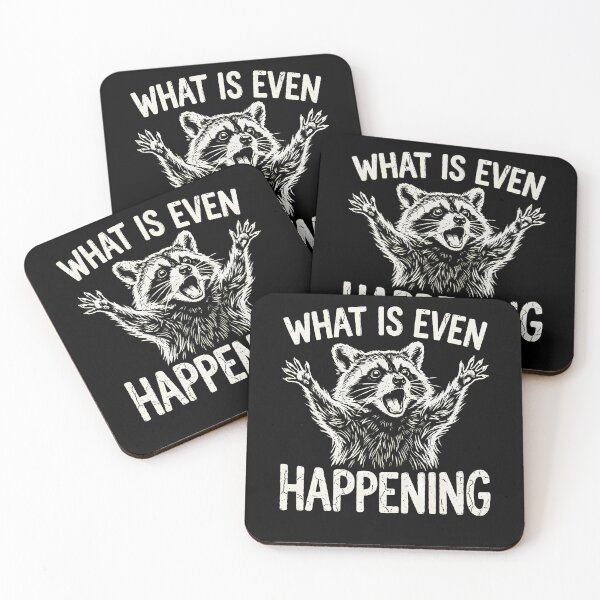 Item preview,  What Is Even Happening Funny Raccoon Meme Sarcastic designed and sold by serialcarachts.