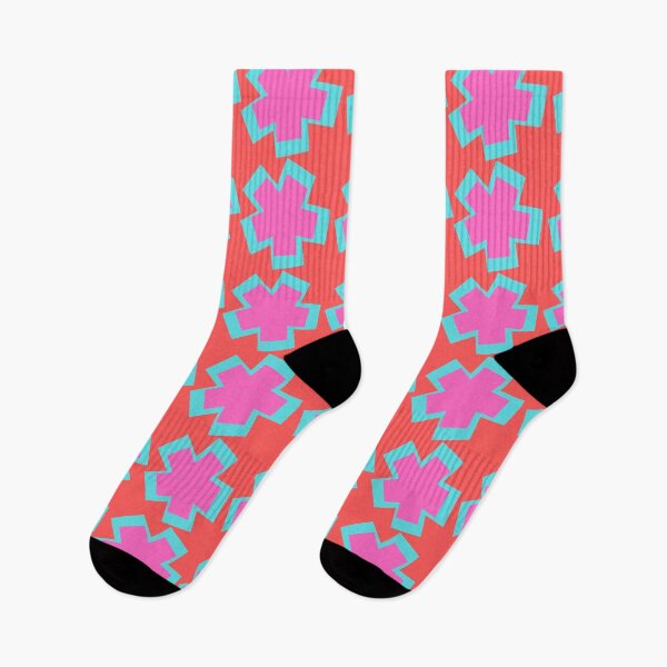 Item preview, Red Pink Aqua Big Asterisks designed and sold by Swish-Designs.