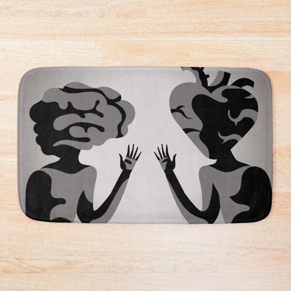 Item preview, people with heart and brain heads arguing over emotion and logic designed and sold by matintheworld ( delcarmat ).