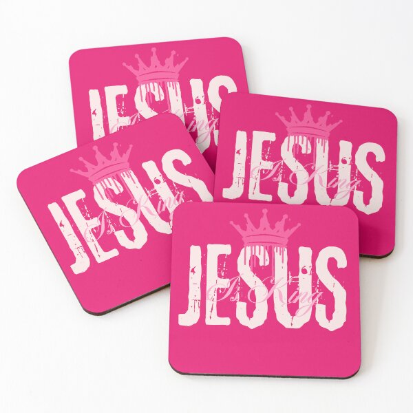Item preview, Jesus Is King  - Resurrection Bible Verse Quote  - Birthday Gifts For Boyfriend - Pink designed and sold by Doiemacreations.