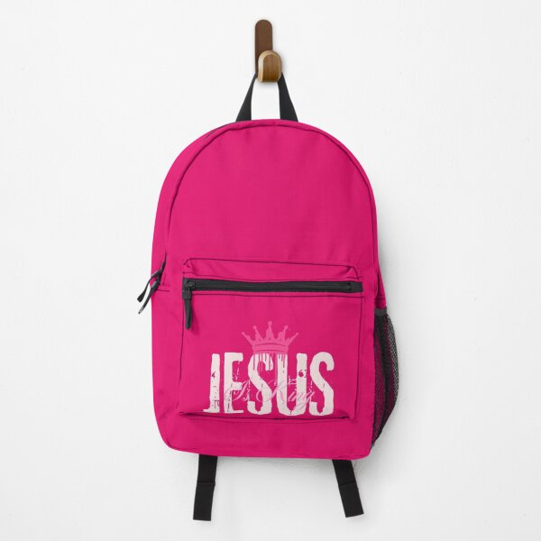 Item preview, Jesus Is King - Resurrection Bible Verse Quote - Birthday Gifts For Boyfriend - Pink designed and sold by Doiemacreations.