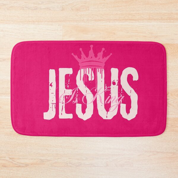 Item preview, Jesus Is King  - Resurrection Bible Verse Quote  - Birthday Gifts For Boyfriend - Pink designed and sold by Doiemacreations.