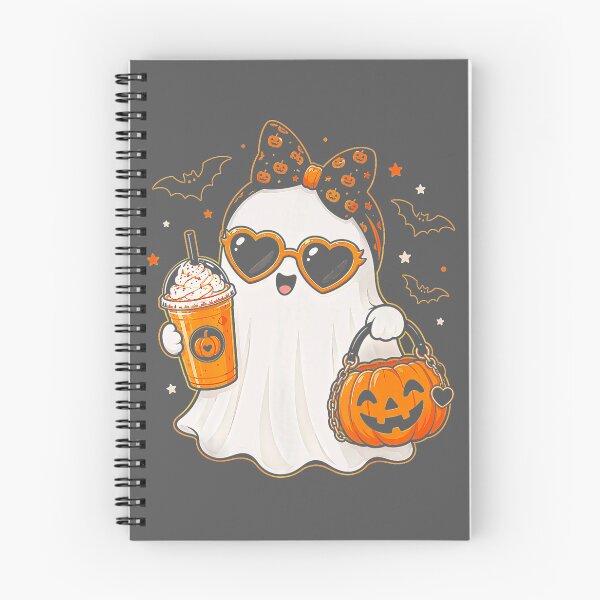Item preview, Cute Ghost & Pumpkin Halloween T-Shirt | Women & Girls Spooky Tee designed and sold by tshirtsmk.