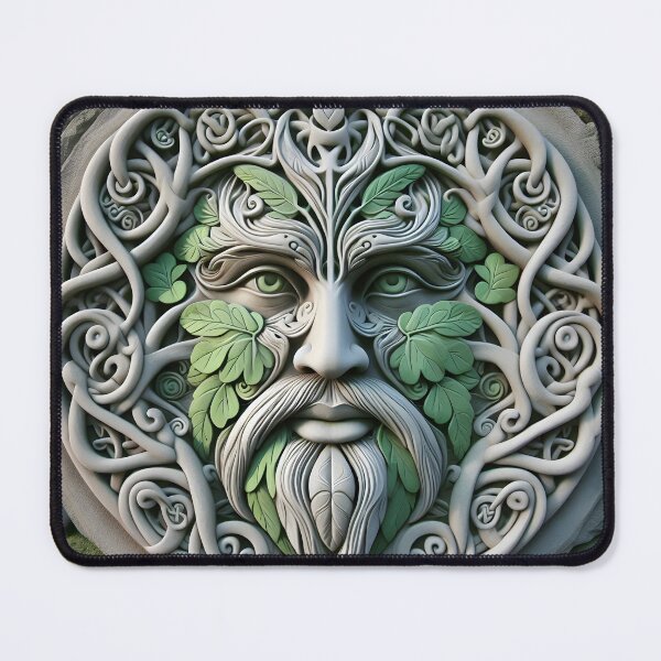 Item preview, Green Man Celtic Sculpture Medallion designed and sold by Sybille-Yates.