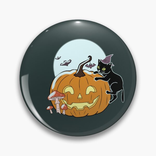 Item preview, Halloween Black Cat Pumpkin Witch Spooky Autumn designed and sold by LeshanArt.