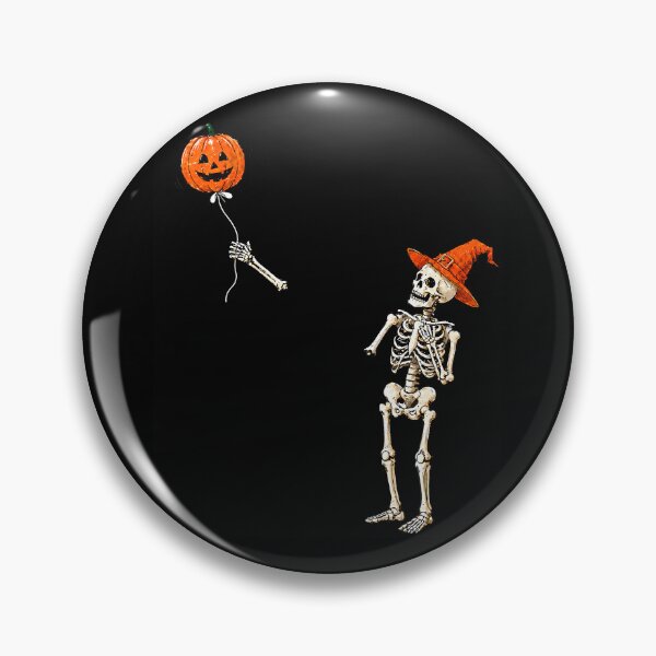 Item preview, Funny Skeleton Pumpkin Lost Balloon designed and sold by serialcarachts.