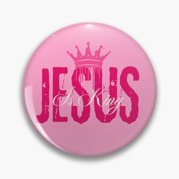 Item preview, Jesus Is King  - Christ Inspiring Community Word  - Birthday Gifts For Dad - Light Pink designed and sold by Doiemacreations.