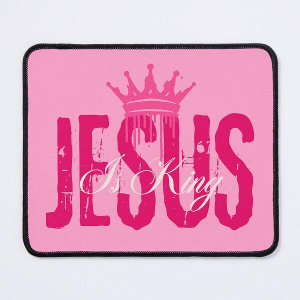 Item preview, Jesus Is King  - Christ Inspiring Community Word  - Birthday Gifts For Dad - Light Pink designed and sold by Doiemacreations.