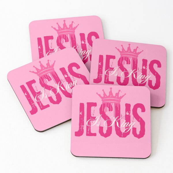 Item preview, Jesus Is King  - Christ Inspiring Community Word  - Birthday Gifts For Dad - Light Pink designed and sold by Doiemacreations.