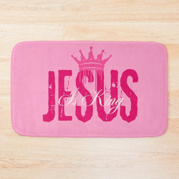 Item preview, Jesus Is King  - Christ Inspiring Community Word  - Birthday Gifts For Dad - Light Pink designed and sold by Doiemacreations.