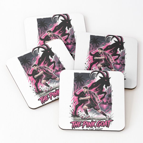 Item preview, The Pink GOAT Miami Soccer Legend Neon Art designed and sold by Pandora´s Box.