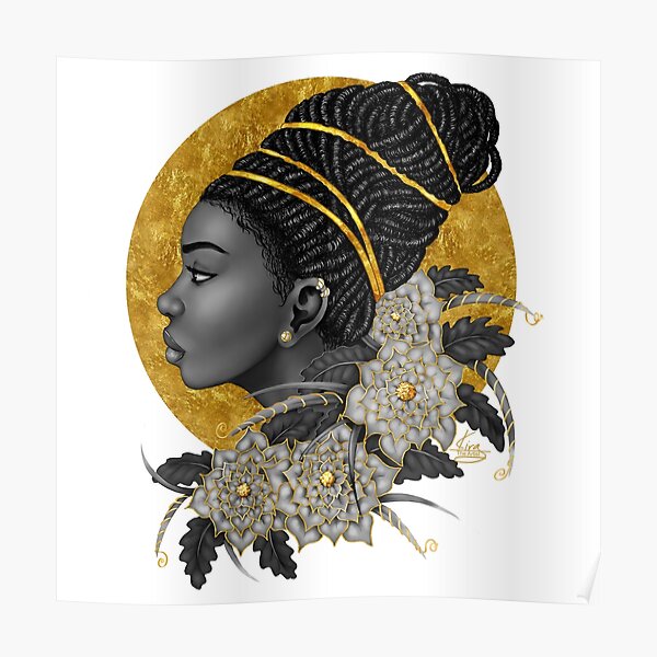 Golden | Black Woman Art Poster