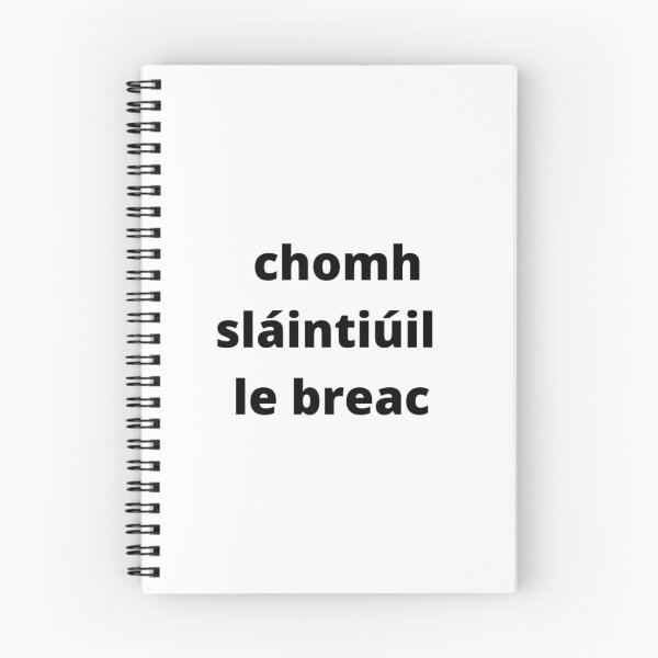 Item preview, chomh sláintiúil le breac (as healthy as a trout) - Minimalist Black text designed and sold by fishpressink.