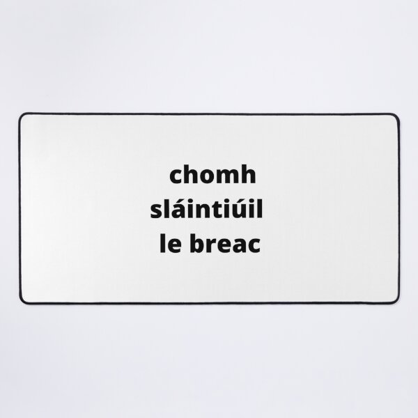 Item preview, chomh sláintiúil le breac (as healthy as a trout) - Minimalist Black text designed and sold by fishpressink.
