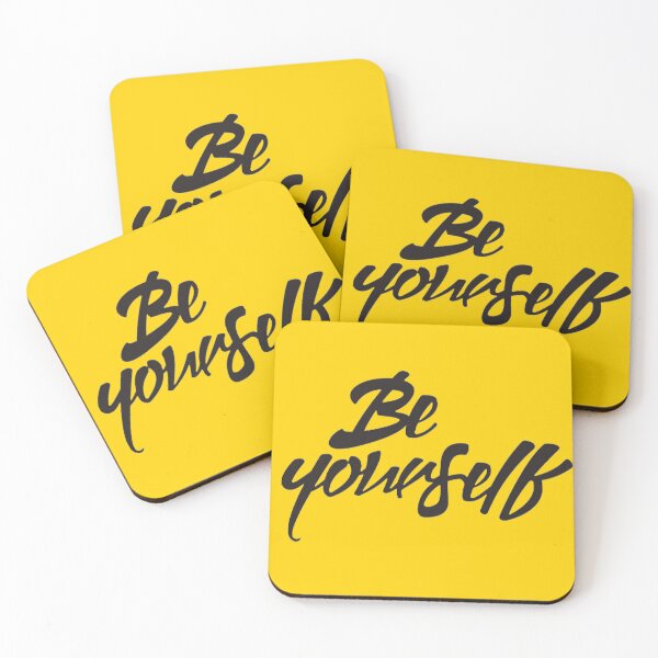 Item preview, Be Yourself Dark Matte Cursive Calligraphy Sticker designed and sold by Nicolae-SCROCIOB-Shop.