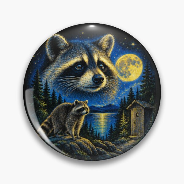 Item preview, Lispe Retro Raccoon Night Outhouse designed and sold by Lispe-Designs.