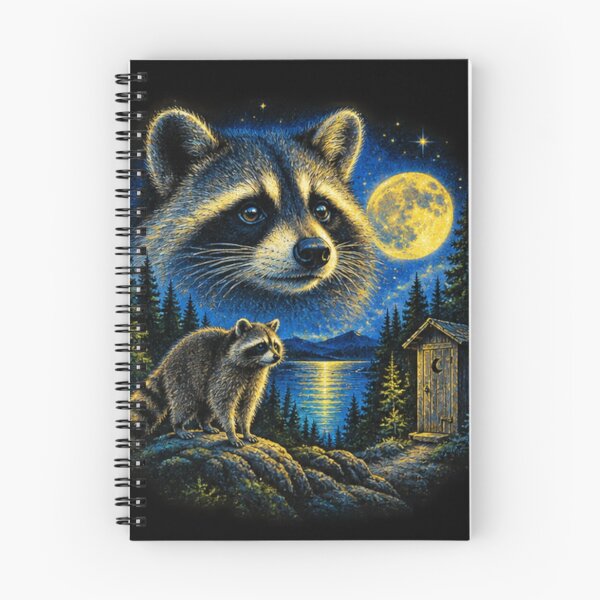 Item preview, Lispe Retro Raccoon Night Outhouse designed and sold by Lispe-Designs.