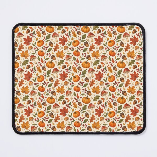 Item preview, Cozy Autumn Mushrooms, Pumpkins and Leaves Pattern designed and sold by Coastal Pet.