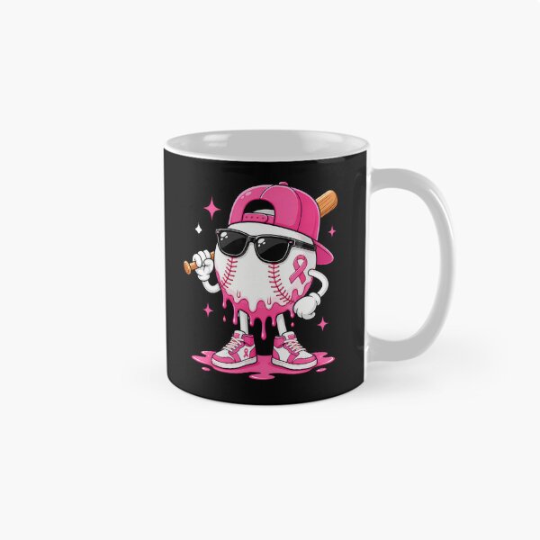 Item preview, Breast Cancer Awareness Baseball Drip Pink Ribbon Boys Kids designed and sold by RealestInternet.