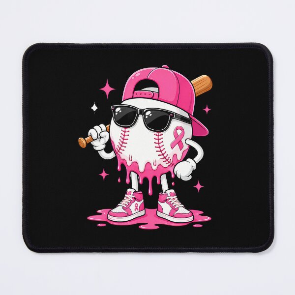 Item preview, Breast Cancer Awareness Baseball Drip Pink Ribbon Boys Kids designed and sold by RealestInternet.