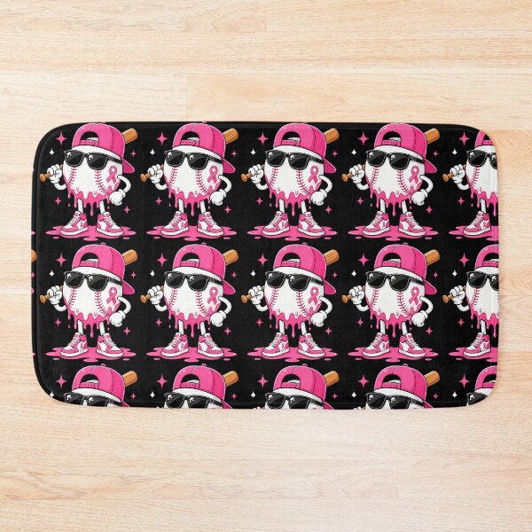 Item preview, Breast Cancer Awareness Baseball Drip Pink Ribbon Boys Kids designed and sold by RealestInternet.