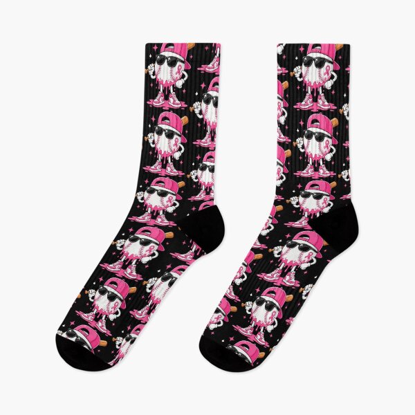 Item preview, Breast Cancer Awareness Baseball Drip Pink Ribbon Boys Kids designed and sold by RealestInternet.