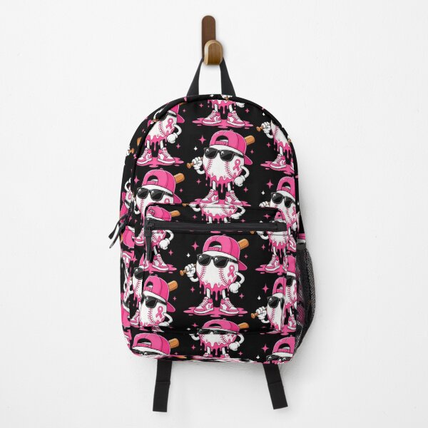 Item preview, Breast Cancer Awareness Baseball Drip Pink Ribbon Boys Kids designed and sold by RealestInternet.