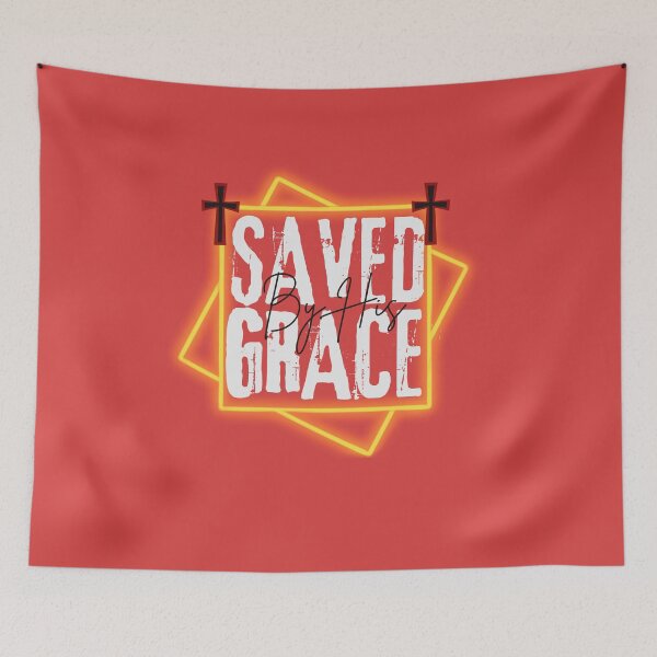 Item preview, Saved By Christ -  Crucifixion Christmas Inspring Quotes  - Birthday Gifts For Her - Red designed and sold by Doiemacreations.