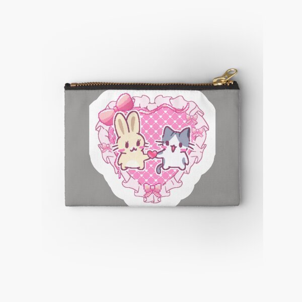 Item preview, Kawaii Bunny and Cat Pink Lace Heart designed and sold by Nerocatish.