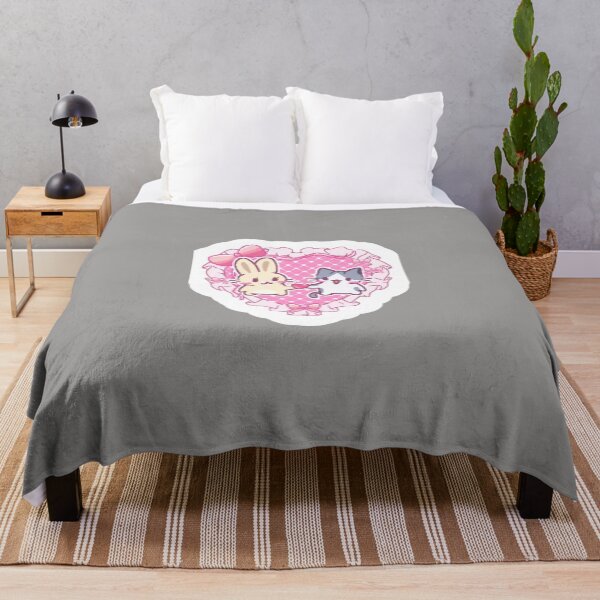 Item preview, Kawaii Bunny and Cat Pink Lace Heart designed and sold by Nerocatish.